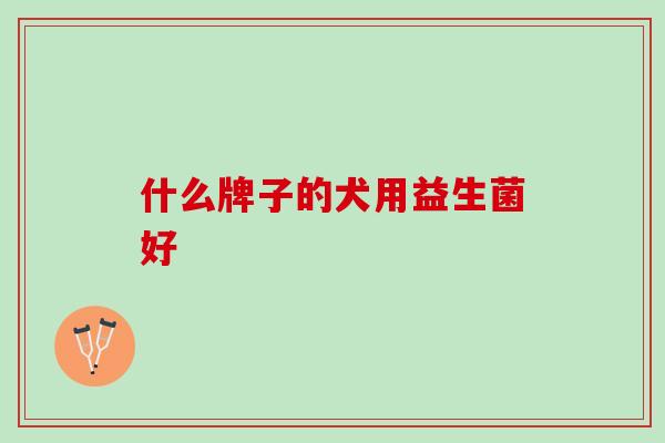 什么牌子的犬用益生菌好