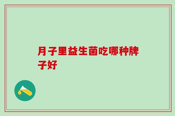 月子里益生菌吃哪种牌子好