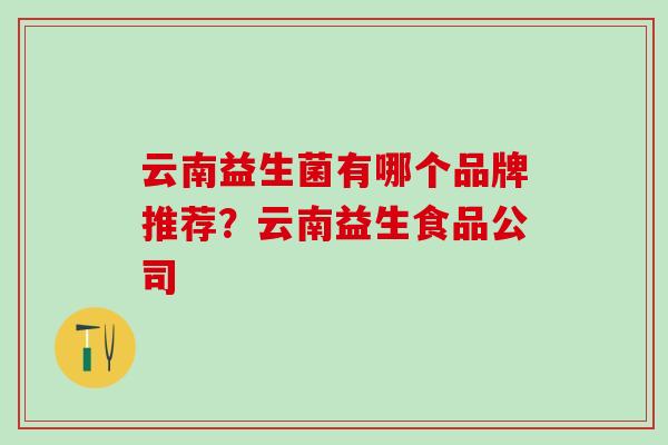 云南益生菌有哪个品牌推荐?云南益生食品公司 云南益生菌有哪个品牌推荐?云南益生食品公司