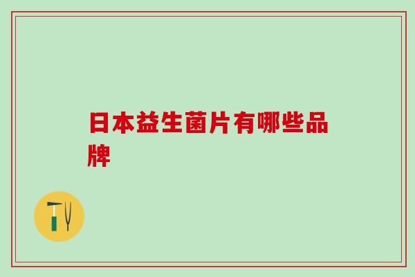 日本益生菌片有哪些品牌