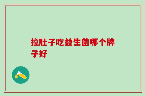 拉肚子吃益生菌哪个牌子好