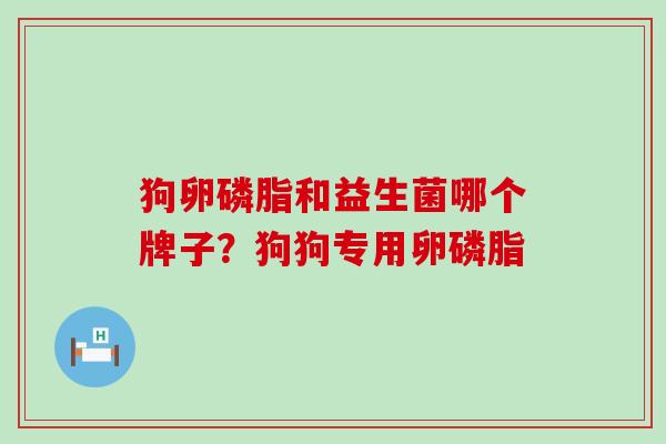 狗卵磷脂和益生菌哪个牌子？狗狗专用卵磷脂