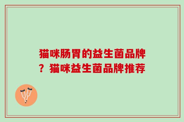 猫咪肠胃的益生菌品牌？猫咪益生菌品牌推荐