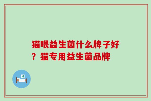 猫喂益生菌什么牌子好？猫专用益生菌品牌
