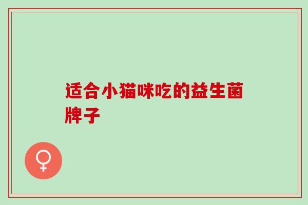 适合小猫咪吃的益生菌牌子 适合小猫咪吃的益生菌牌子
