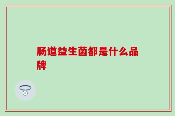 肠道益生菌都是什么品牌