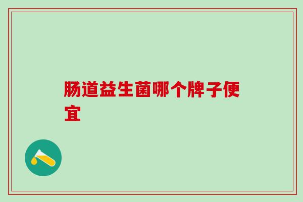 肠道益生菌哪个牌子便宜