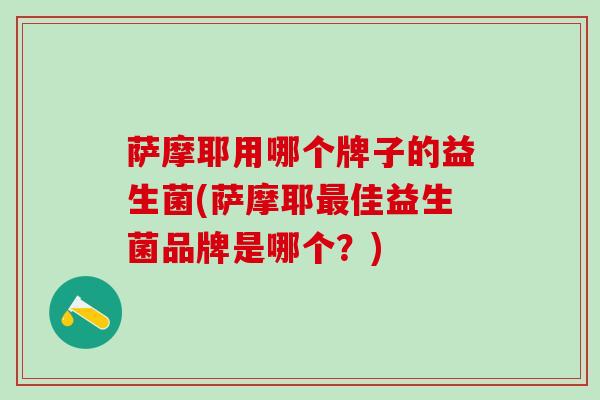 萨摩耶用哪个牌子的益生菌(萨摩耶最佳益生菌品牌是哪个？)
