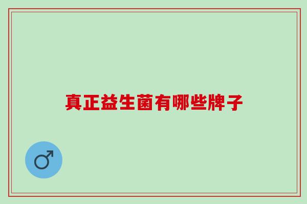 真正益生菌有哪些牌子