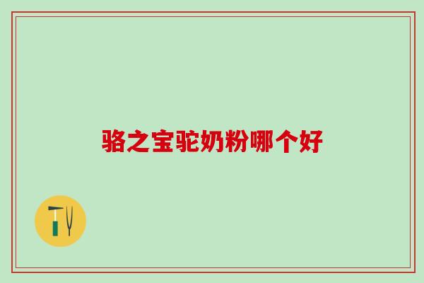 骆之宝驼奶粉哪个好