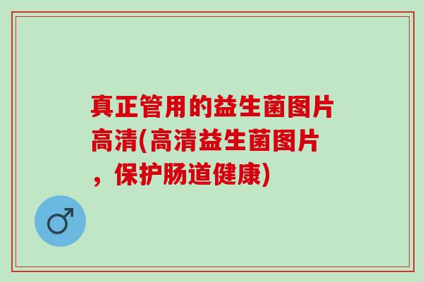 真正管用的益生菌图片高清(高清益生菌图片，保护肠道健康)