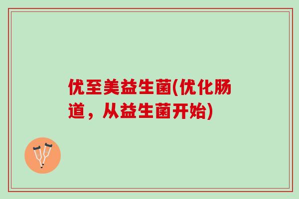 优至美益生菌(优化肠道，从益生菌开始)