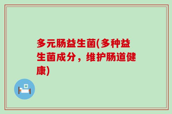 多元肠益生菌(多种益生菌成分，维护肠道健康)