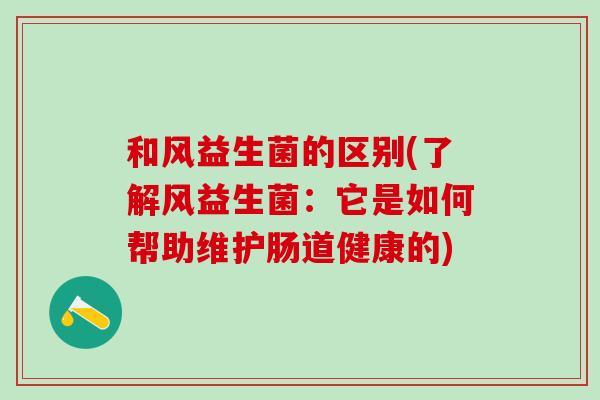和风益生菌的区别(了解风益生菌：它是如何帮助维护肠道健康的)