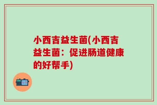小西吉益生菌(小西吉益生菌：促进肠道健康的好帮手)