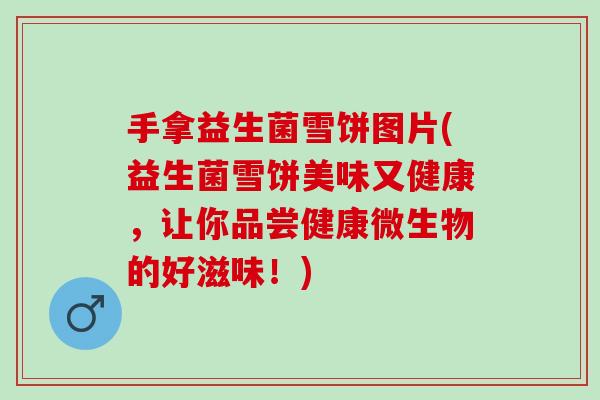 手拿益生菌雪饼图片(益生菌雪饼美味又健康，让你品尝健康微生物的好滋味！)