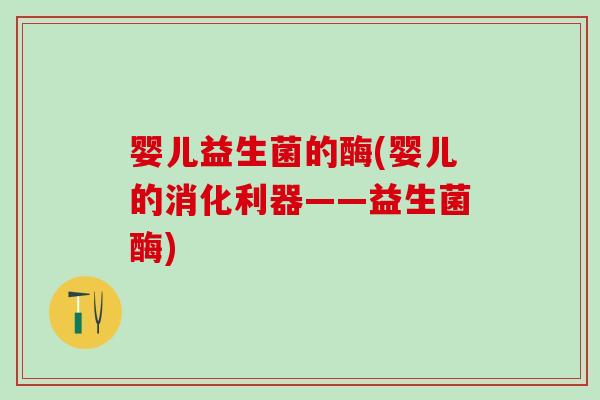 婴儿益生菌的酶(婴儿的消化利器——益生菌酶)