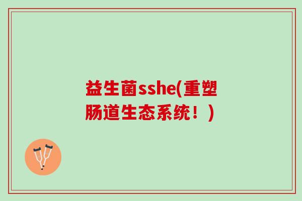 益生菌sshe(重塑肠道生态系统！)