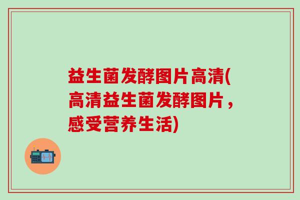 益生菌发酵图片高清(高清益生菌发酵图片,感受营养生活) 益生菌发酵图片高清(高清益生菌发酵图片,感受营养生活)