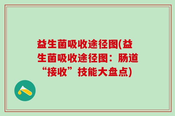 益生菌吸收途径图(益生菌吸收途径图：肠道“接收”技能大盘点)