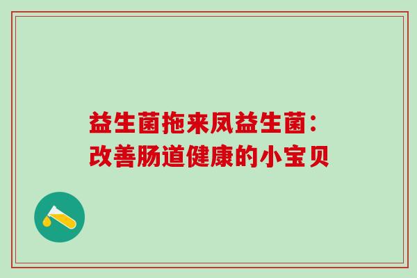 益生菌拖来凤益生菌：改善肠道健康的小宝贝