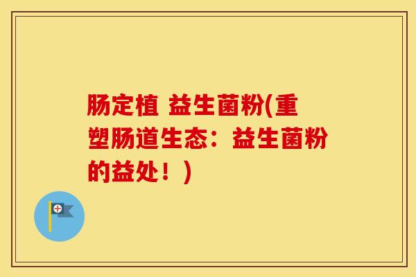 肠定植 益生菌粉(重塑肠道生态：益生菌粉的益处！)