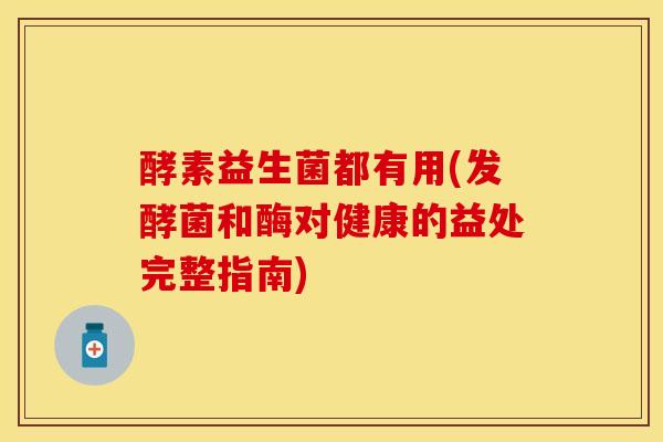 酵素益生菌都有用(发酵菌和酶对健康的益处完整指南)