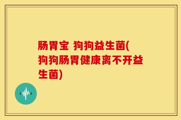 肠胃宝 狗狗益生菌(狗狗肠胃健康离不开益生菌)