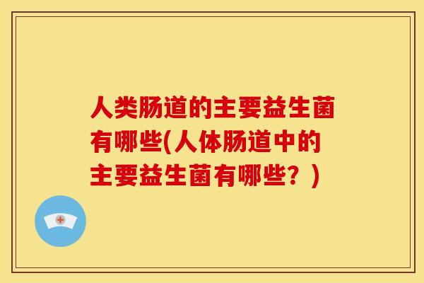 人类肠道的主要益生菌有哪些(人体肠道中的主要益生菌有哪些？)